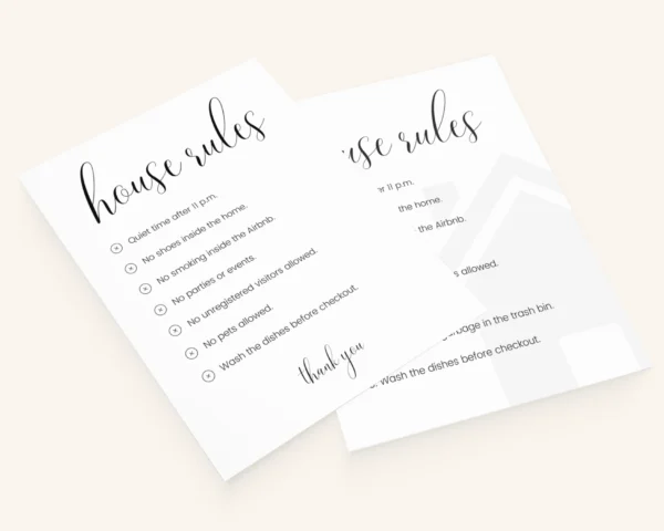 Airbnb House Rules Sign - Image 2